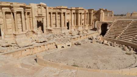 Ancient Ruins of Palmyra, Syriaの写真素材