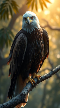 Bald Eagle (Haliaeetus leucocephalus)の写真素材