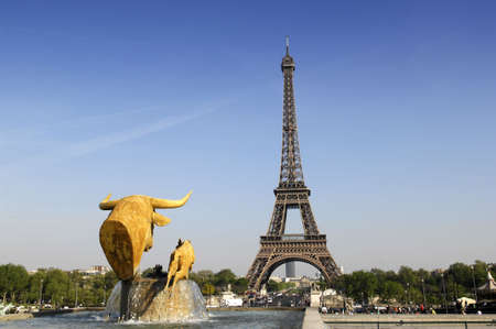 The Eiffel tower in Paris, Franceの写真素材