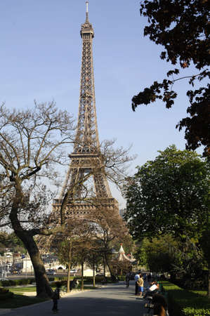 The Eiffel tower in Paris, Franceの写真素材
