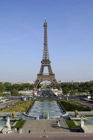 The Eiffel tower in Paris, Franceの写真素材