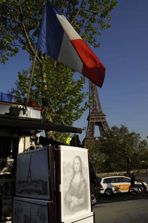 The Eiffel tower in Paris, Franceの写真素材