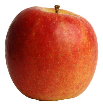 Red apple on white backgroundの写真素材