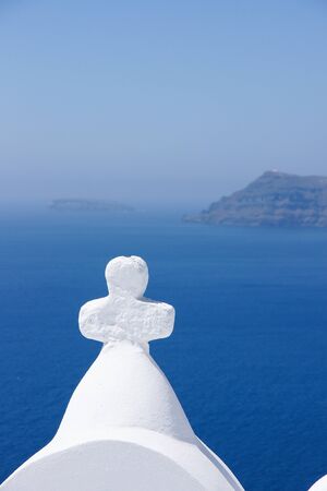 God Bless, Santorini island.の写真素材