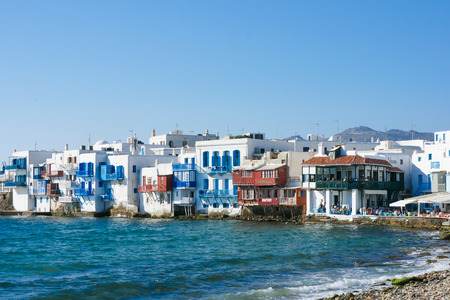 The house on the seaside of Greece island.のeditorial素材