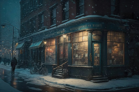 Stock image of a snowing winter at Boston, Massachusetts, USA\\r\\nの素材