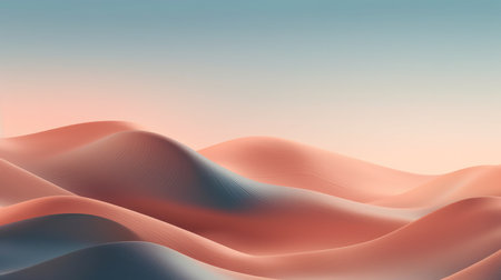 Abstract background with smooth wavy lines. 3d render illustration.の素材