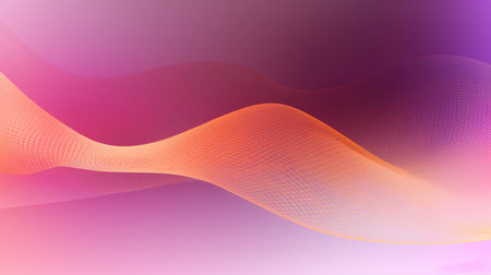 abstract background of pink and purple gradient with smooth lines and wavesの素材