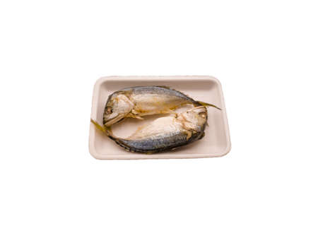 Mackerel, Thai food on white backgroundの写真素材