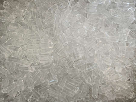 Ice cubes background, Top view.の写真素材