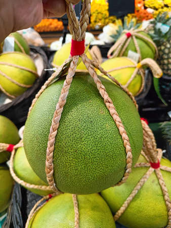 Pomelo or Grapefruit for sale in the supermarket