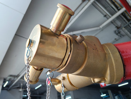 Fire Hydrant In Use During a building, home, apartment Structure Fire