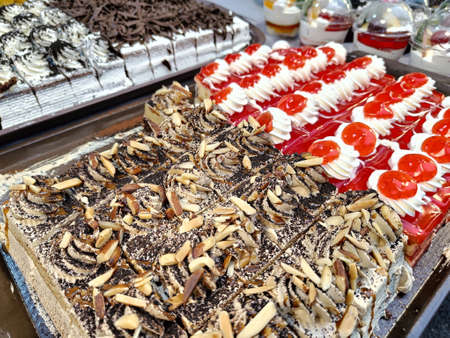 Coffee and other cakes sell at the market