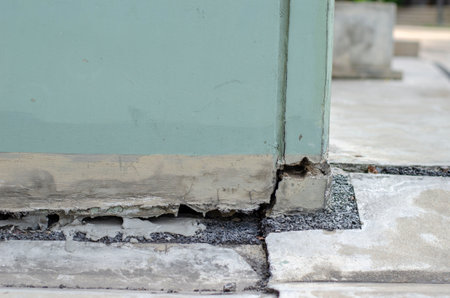 structure of the building has Collapse or cracks. earthquake effect