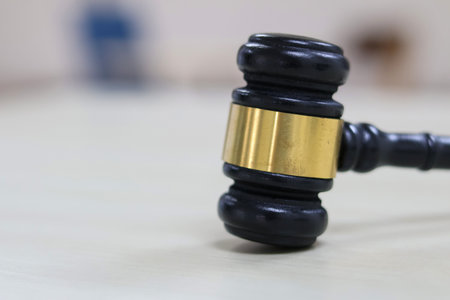 Closeup view Gavel, judge gavel, lawyer, law, justice, auction business