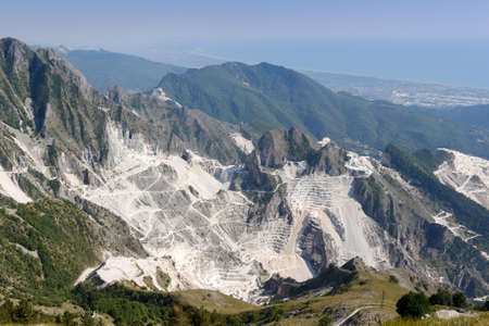 A view of marble quarry in carraraの写真素材