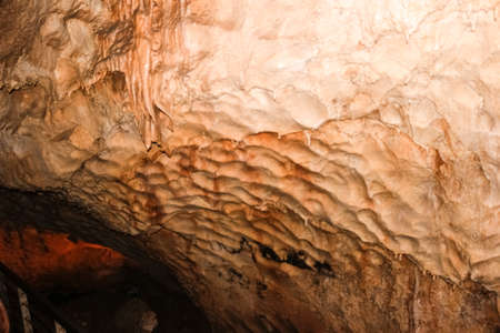 Carbonate concretes in Corchia caveの写真素材