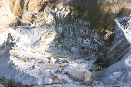 Marble quarry site in Carrara, Italyの写真素材