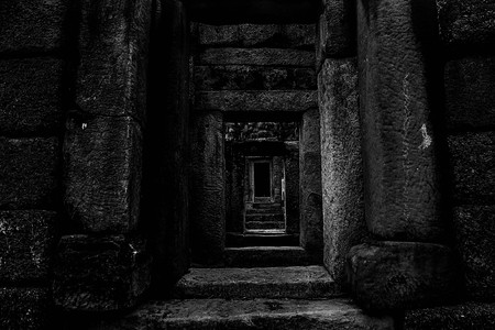 door Prang Ku  ancient City of chaiyaphum in thailand の写真素材