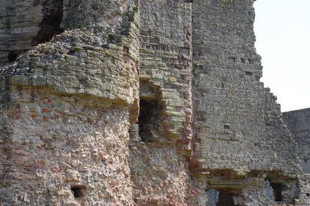 a castle wall scene / view against a light skyの写真素材