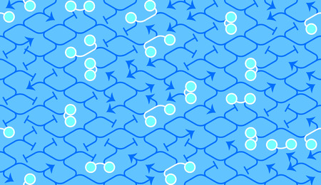 Isometric seamless pattern. Net lines background.のイラスト素材