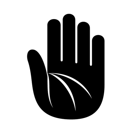 Palm of a hand icon.のイラスト素材