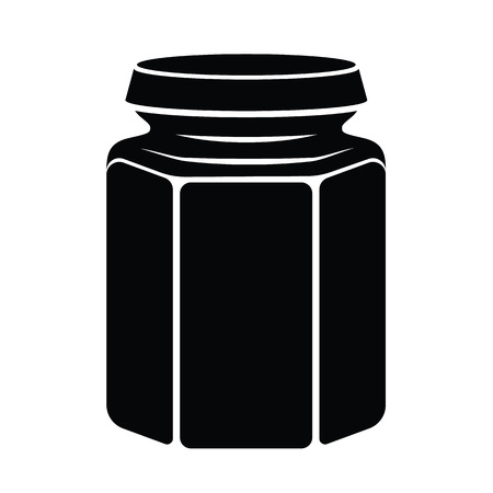 Glass jar for jam or honey icon, simple styleのイラスト素材