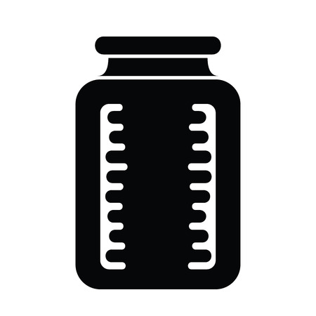 Glass jar for jam or honey icon, simple styleのイラスト素材