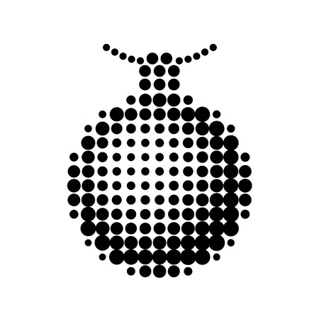 New year ball for. Vector toy for fir-tree symbol. Icon in simple symbol. Decor for web or print design.のイラスト素材