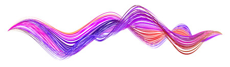 Colorful flow brushstroke. Wabe sea isolated line.. Realistic volume brush stroke. Liquid paint ink...