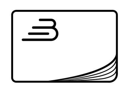 Letter B logo template. Parallel lines style with shadow.のイラスト素材