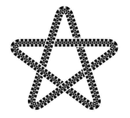 Star zip icon. Simple vector illustrationのイラスト素材
