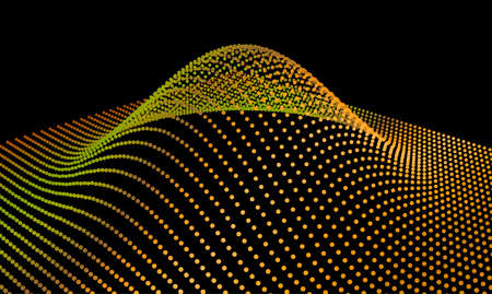 Black hole anomaly distorting space. Three-dimensional particle flux denoting smoothness of function. The synthesis of new energy.のイラスト素材