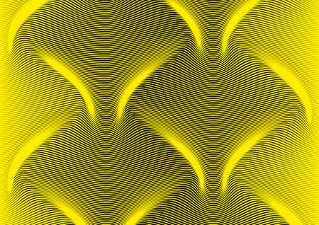 Abstract background of diagonal lines curved in a sinusoid. Long smooth wave in space. Difference thickness simulating volume. Striped background for presentation page. Creative modern line texture.のイラスト素材