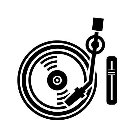 Vinyl record turntable icon.のイラスト素材
