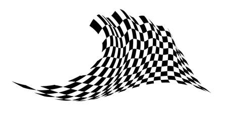 checkered flag. Signaling on the race track.のイラスト素材