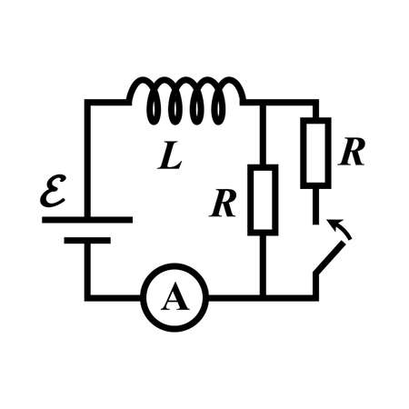 Electrical circuit line icon. linear style sign for mobile concept and web design. Circuit diagram outline vector icon. Symbol illustration. vector graphicsのイラスト素材