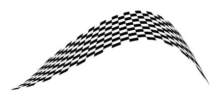 checkered flag. Signaling on the racetrack. fabric texture with cubes, background for presentations and start pagesのイラスト素材