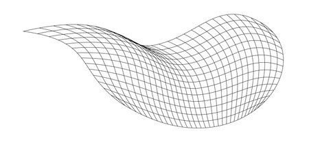 Net flying waving. Texture wave textile. Fabric square cells of sea wind. Vector illustration rolling hills. Flag windy stream flow. Network structure surface checkered background sport lines border.のイラスト素材