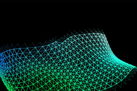 Vector background of net cells. Fish football sport syrface. Fluid flow on wind. Flag fabric data...