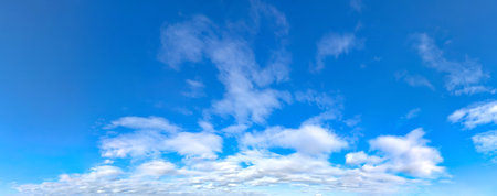 Summer blue sky cloud light white background. Beauty bright cloud cover in the sun calm clear air background .spring wind groupの写真素材