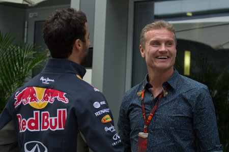 David Coulthard at the Russian Formula 1 Grand Prix in 2015.のeditorial素材