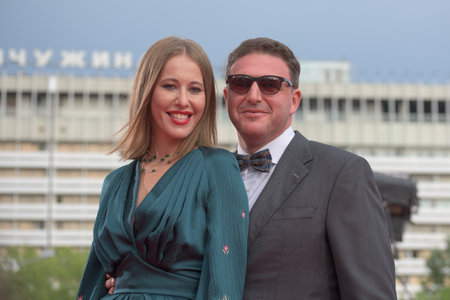 TV presenter Ksenia Sobchak with her husband actor Maxim Vitorgan. Closing of the XXVI Open Russian Film Festival Kinotavr. TV presenter Ksenia Sobchak with her husband actor Maxim Vitorgan. Closing of the XXVI Open Russian Film Festival Kinotavr.のeditorial素材