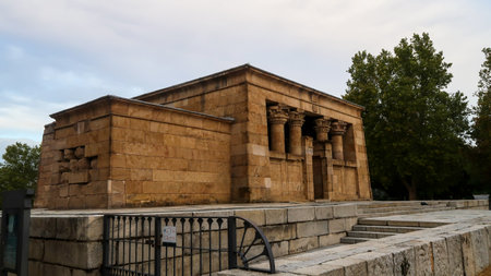 Exterior view of Temple of Debod, Madrid, Spainの写真素材