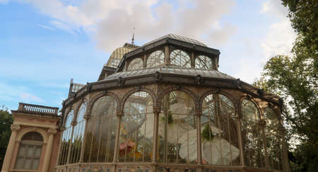 Palacio de Cristal or Glass Palace in Buen Retiro Parkのeditorial素材