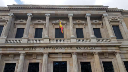 View at the entrance in the National Archeological Museum in Madrid, Spainのeditorial素材