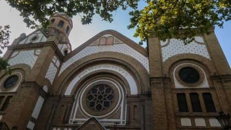 Novi Sad, Serbia, 28th July 2021 - Front view of Novi Sad Synagogueのeditorial素材