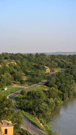 View to Danube River from the Petrovaradin Fortressの写真素材