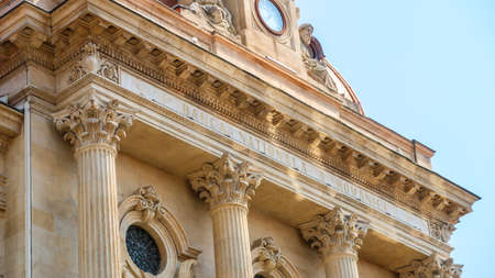 Bucharest, Romania, 10th of August 2021 -  National Bank of Romania building architectureのeditorial素材