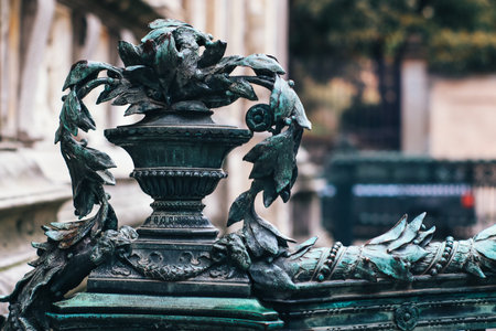 Bergamo, Italy, 30th March 2022 - Close up of defender angel sculpture at Santa Maria Maggiore Basilicaのeditorial素材
